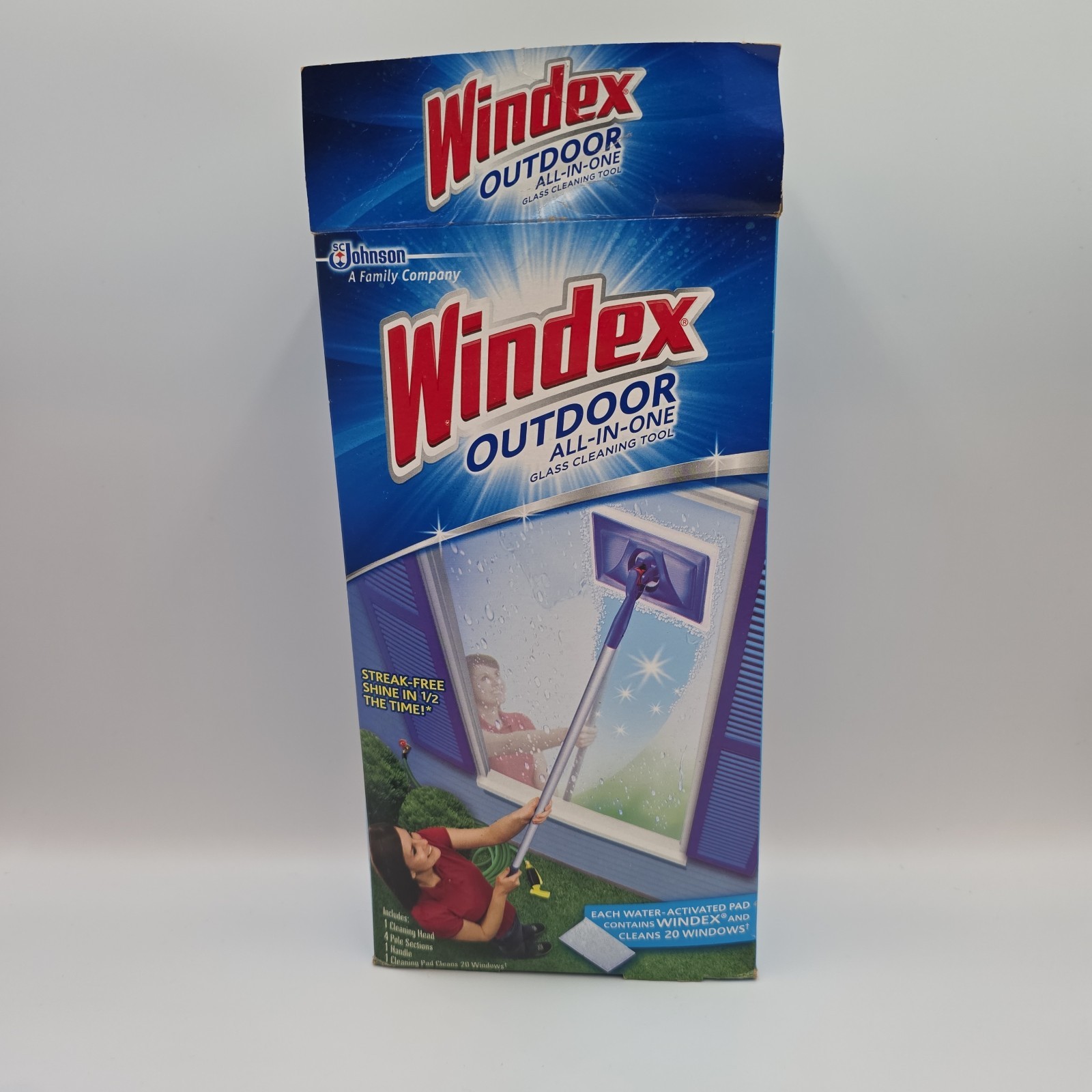 Windex Outdoor All-In-One Glass & Window Cleaning Tool Starter Kit NEW Open Box