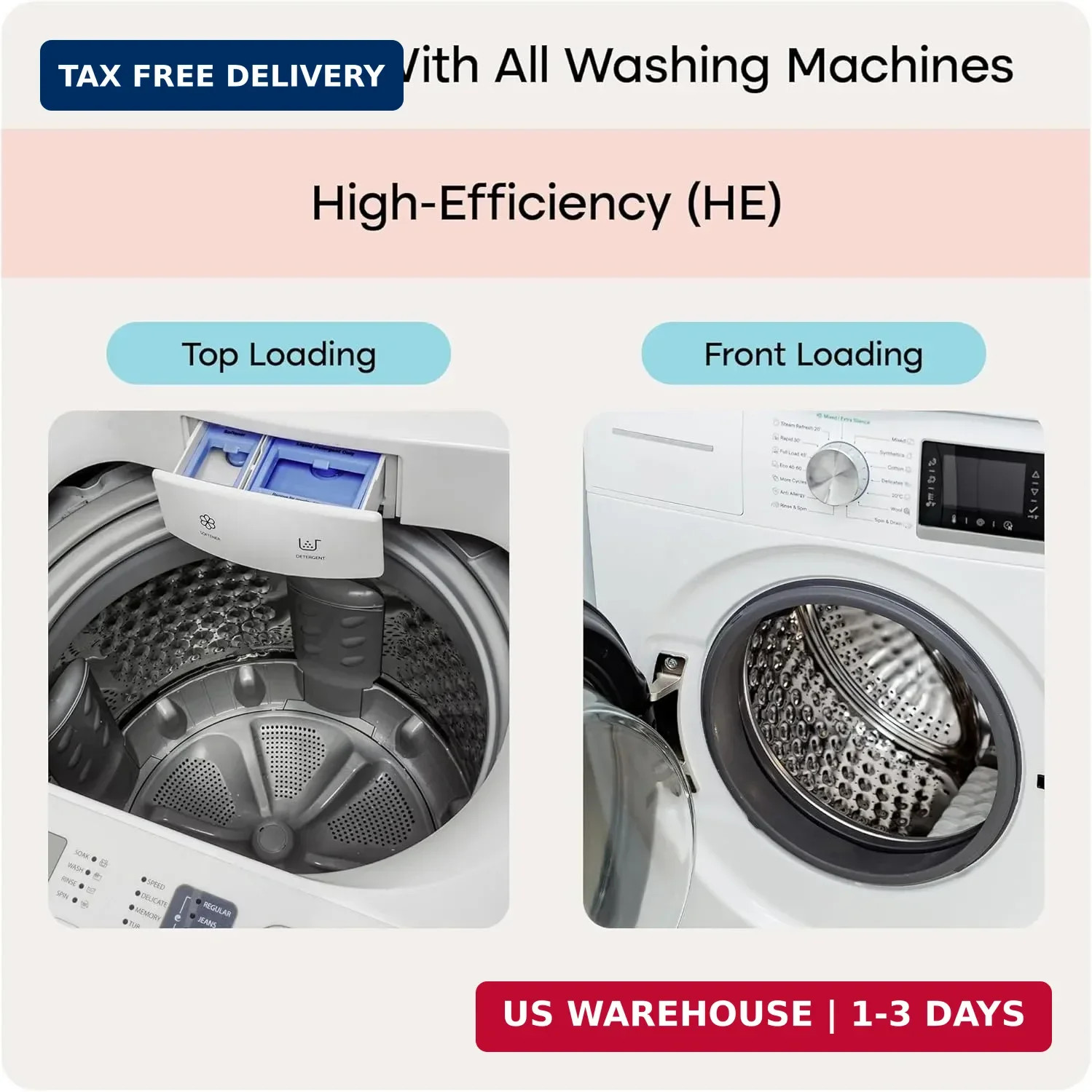 Uproot Clean Washing Machine Cleaner Tablets – 24 Pack for a 12 Month Supply. Fo