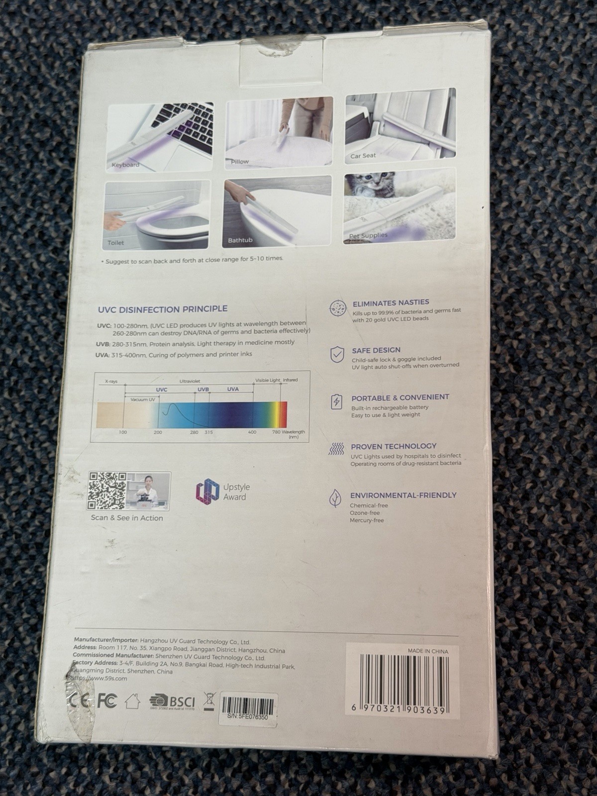 NEW SEALED 59-S UVC X5 LED Handheld Sterilized Sterilization SHIPS FREE