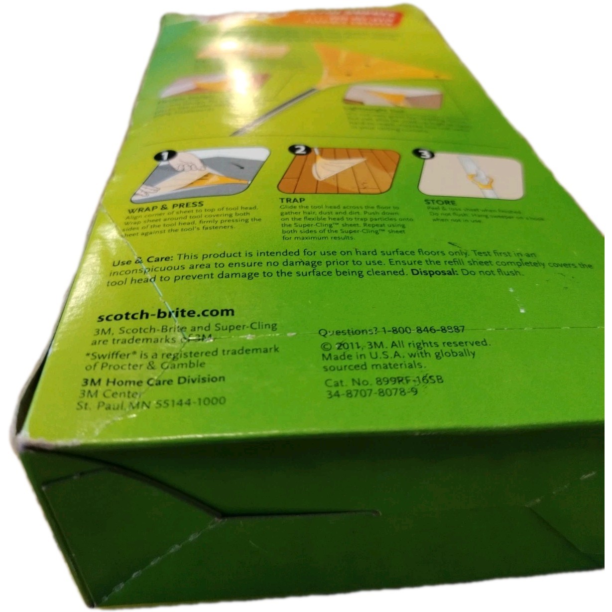 2011 Scotch Brite 3M Pet Hair Refill 15 Sheets Flexible Sweeper Fits Swiffer