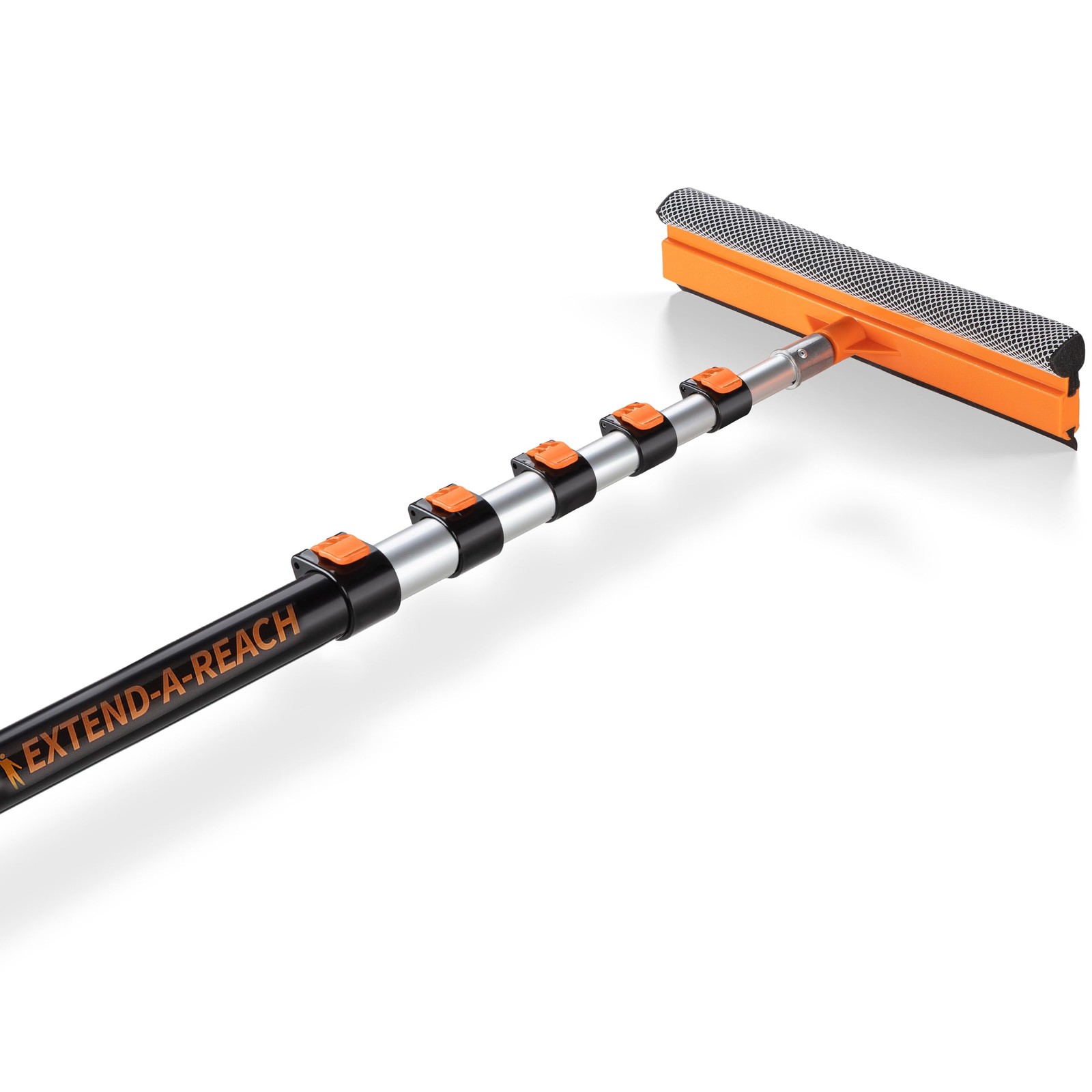 5-24 ft Window Washer Squeegee Kit with Extension Pole (30+ Foot Reach) // Lo…