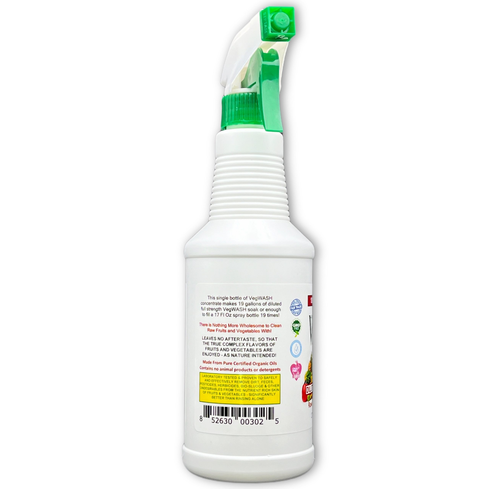 VegWASH™ Raw Produce Cleaner (Unscented) – Just Add Water for 16.9 Fl Oz Spray