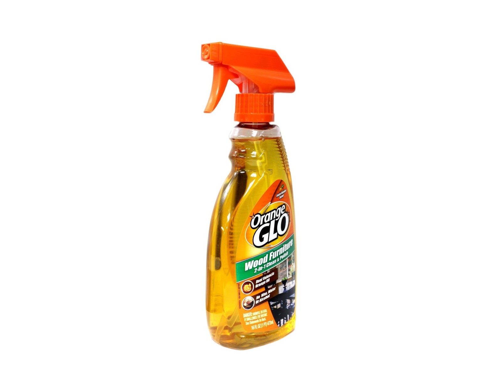 Orange Glo Wood Furniture 2-in-1 Clean & Polish Spray, 16 oz. (Pack of 4)