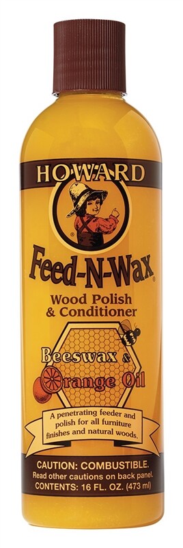 Howard Products FW0016 Wood Polish & Conditioner, 16 oz, Orange