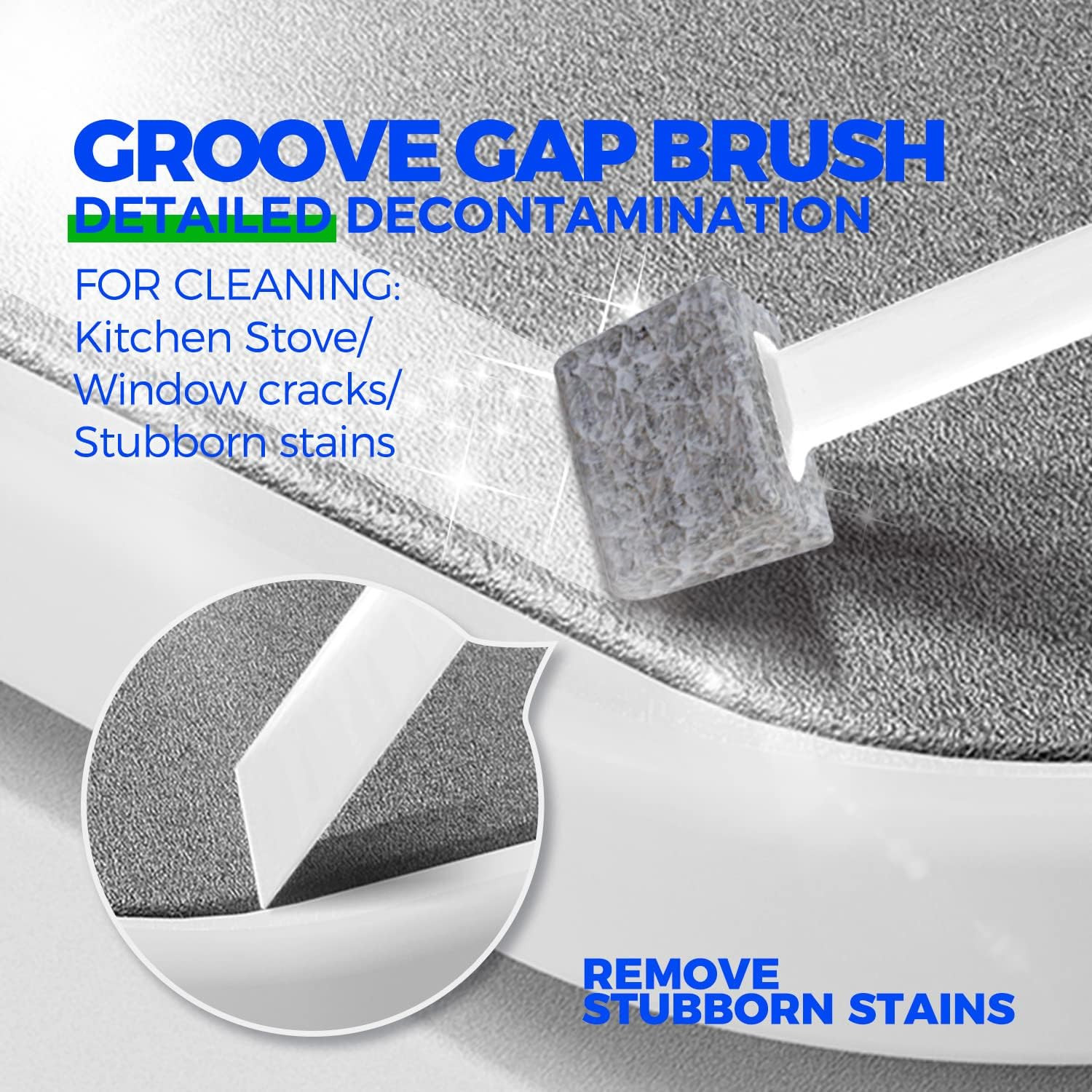 Deep Cleaning Brush Set Scrub Brush & Grout Scrub Pads with Scraper Tip Best New