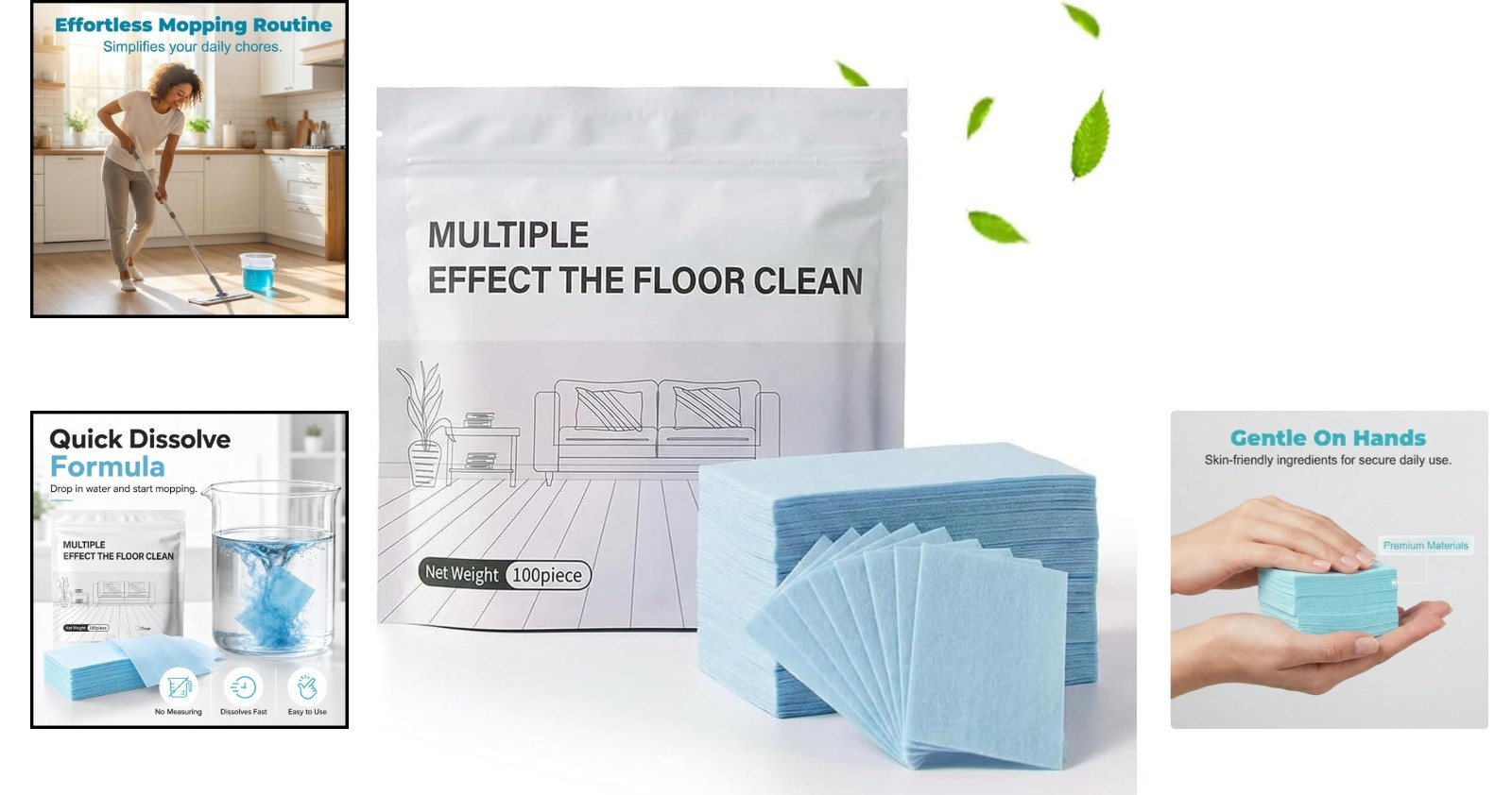 100 Count Colorful Eco-Friendly Floor Cleaning Tablets – Effective & Convenient