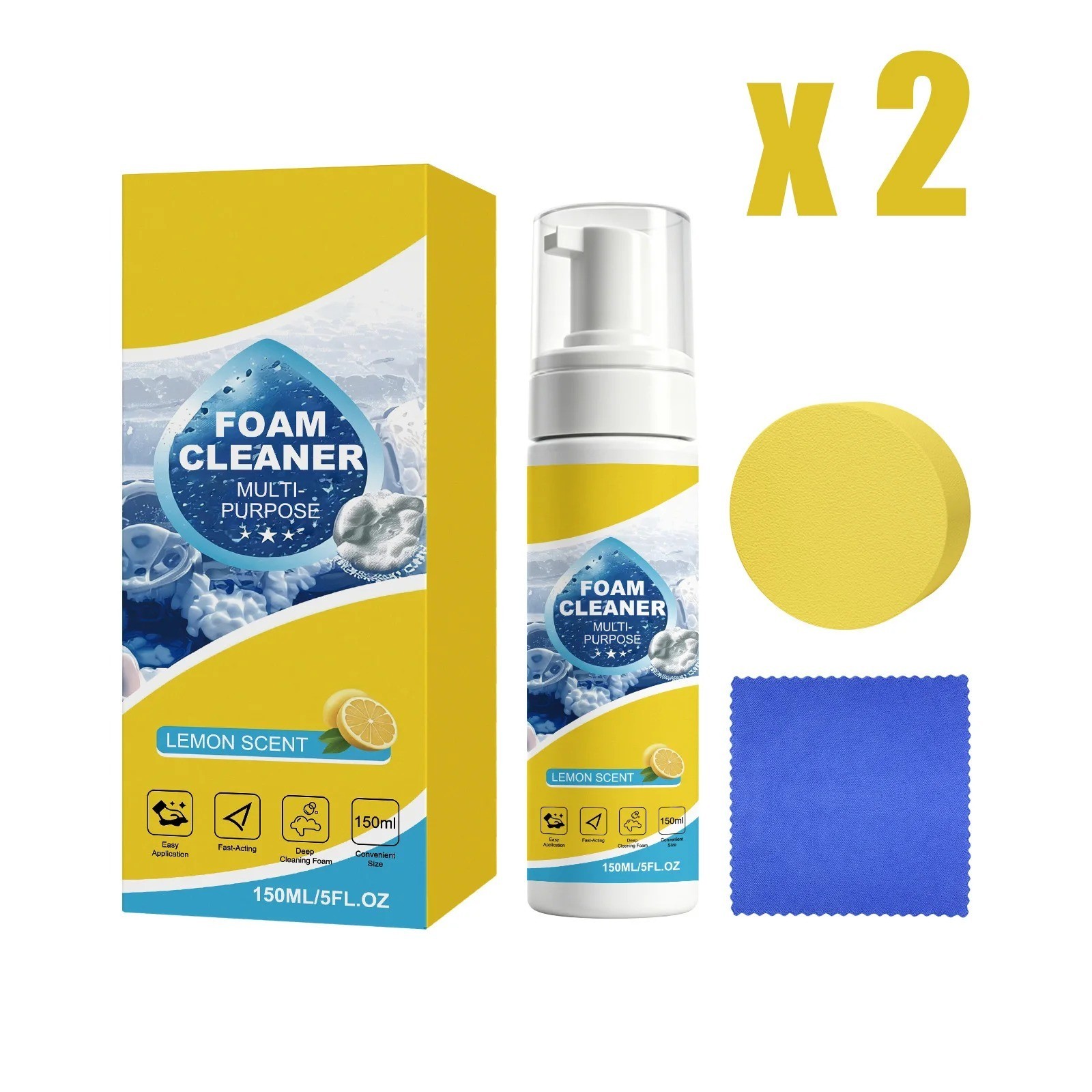 4-in-1 Multi-Enzyme Foam Cleaner, Deep Cleaning Spray for Car Kitchen Bathroom