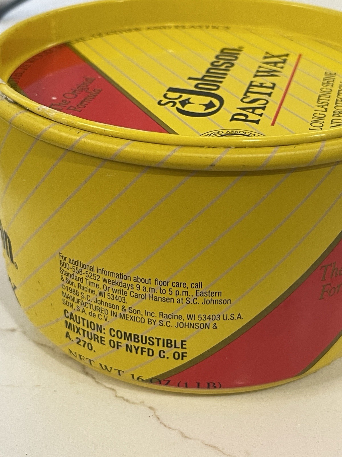 SC Johnson Paste Wax Original Formula Shine Protection 16 oz 1 lb 100% New READ