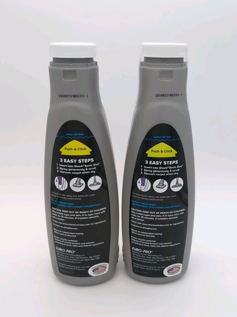Shark Sonic Duo No Rinse Carpet Cleaner English Lavender 32oz Lot Of 2 Sealed