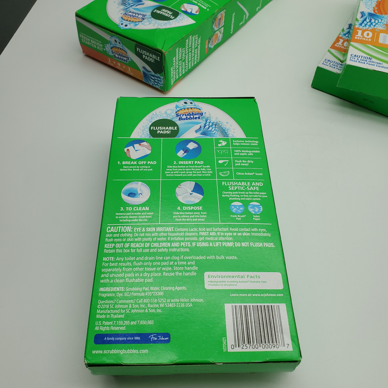 Scrubbing Bubbles Fresh Brush Disposable Toilet Scrubber Kit and 4 Refill Boxes