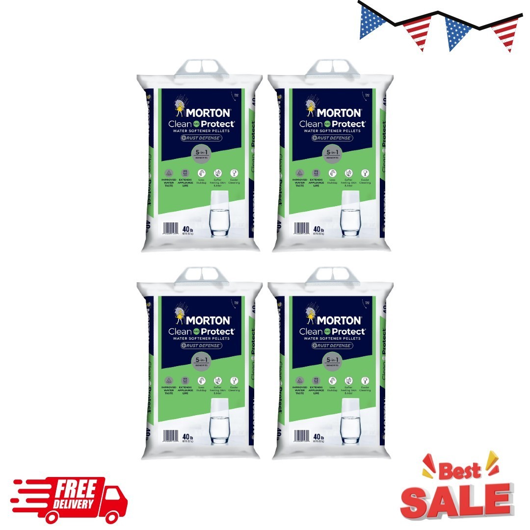 4P Morton® Clean and Protect Plus Rust Defense Water Softener Salt Pellets, 40lb