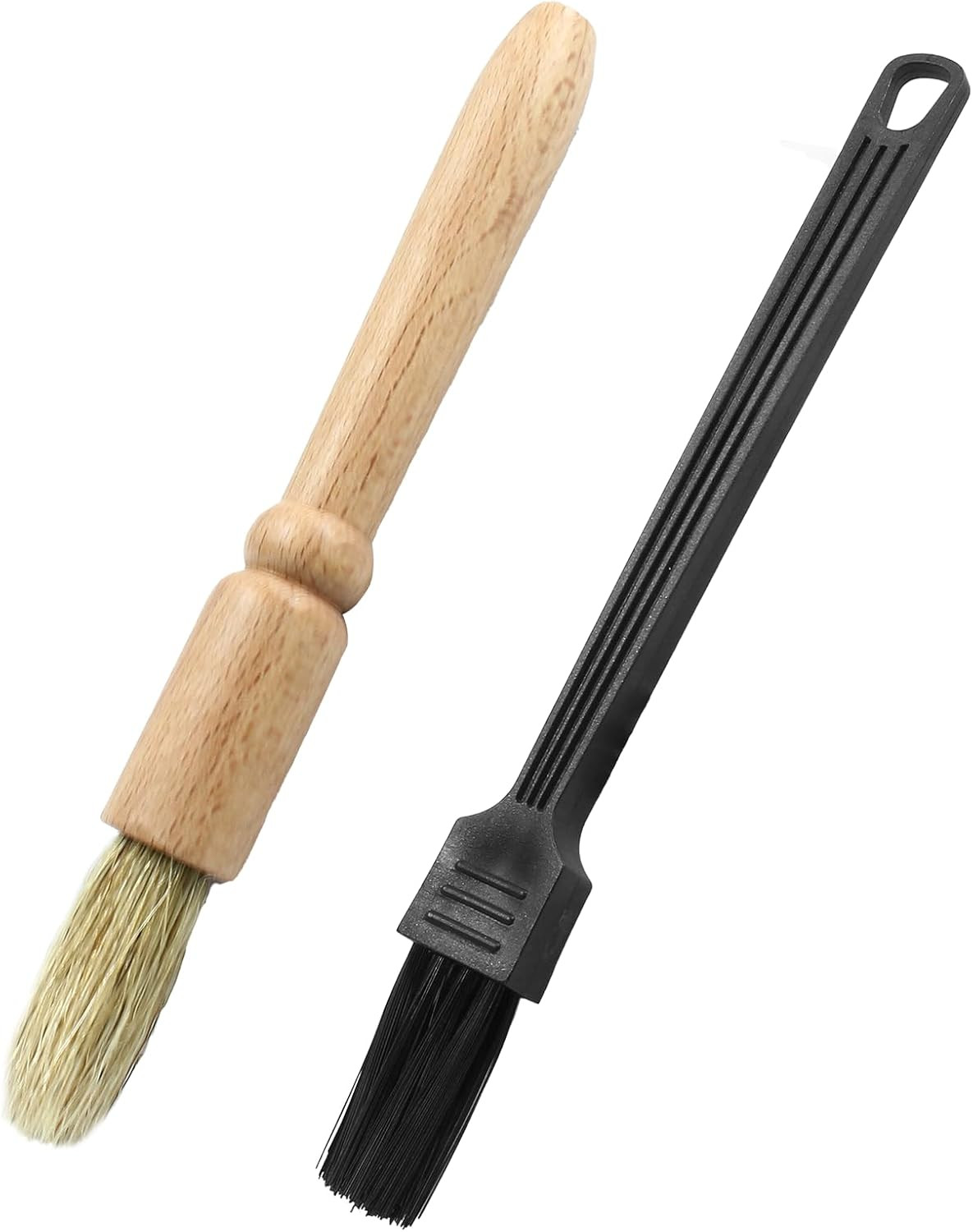 2 Pack Coffee Grinder Cleaning Brush Bean Grain Grounds Tool Black