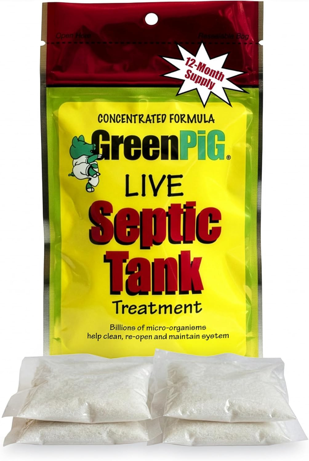 Septic Tank Treatment Packets – Septic-Safe Enzyme Treatment for Preventative Ma