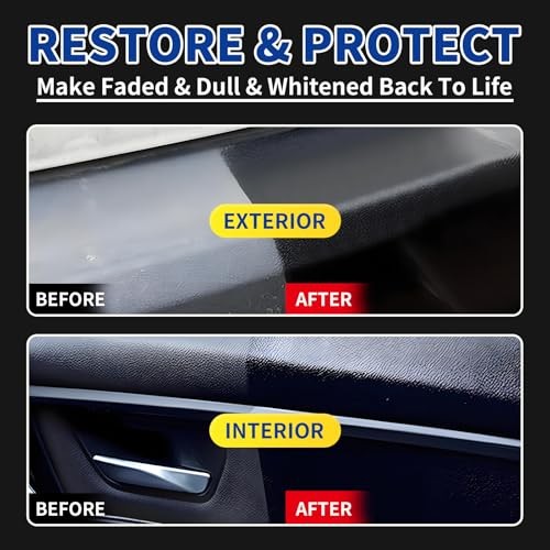 Plastic Restorer for Cars, Restores Faded Plastic, Vinyl, Rubber, Trim,