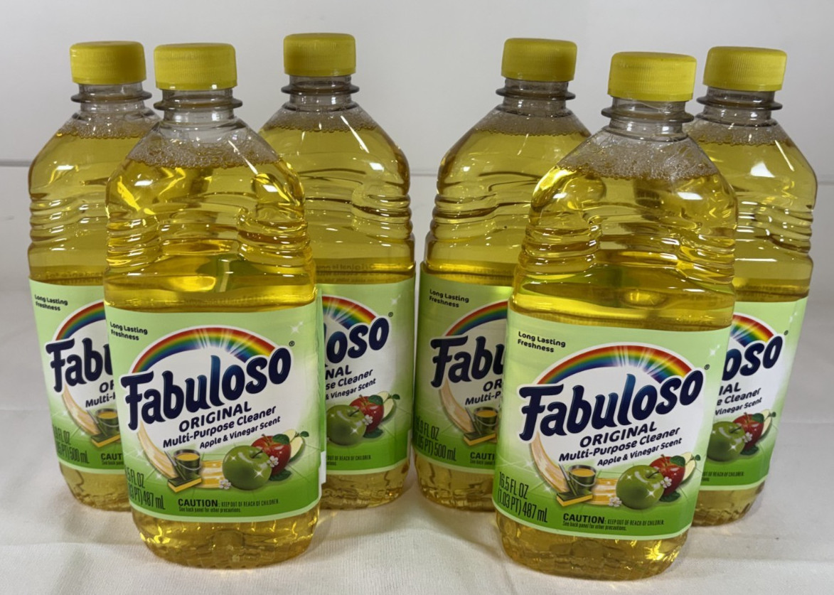 LOT – 6 Bottles Fabuloso VINEGAR APPLE All Purpose Cleaner 16.9 oz Ea Bottle NEW
