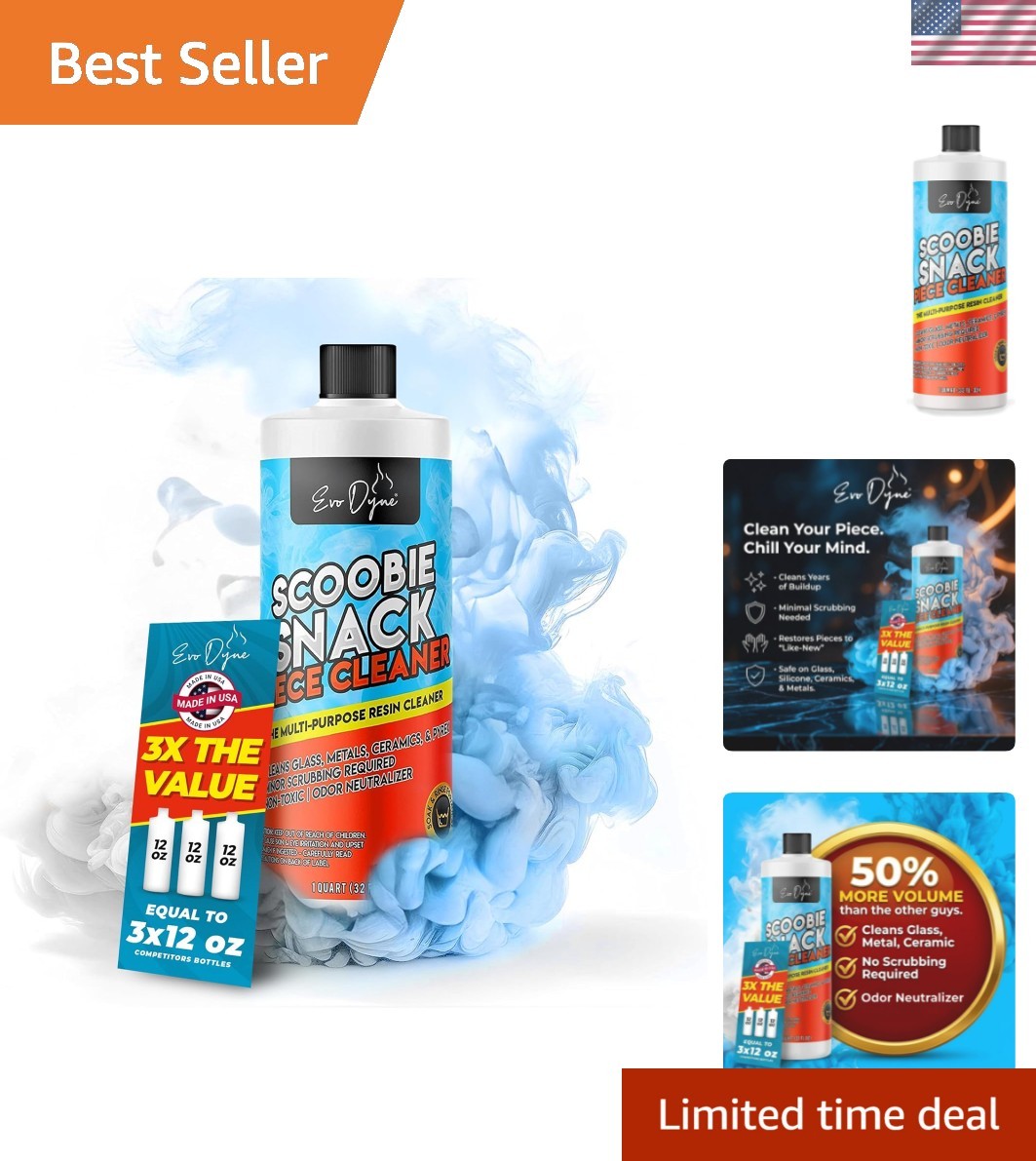 Pipe Cleaner, 32 oz – Universal Cleaning Solution for Glass, Silicone, Cerami…