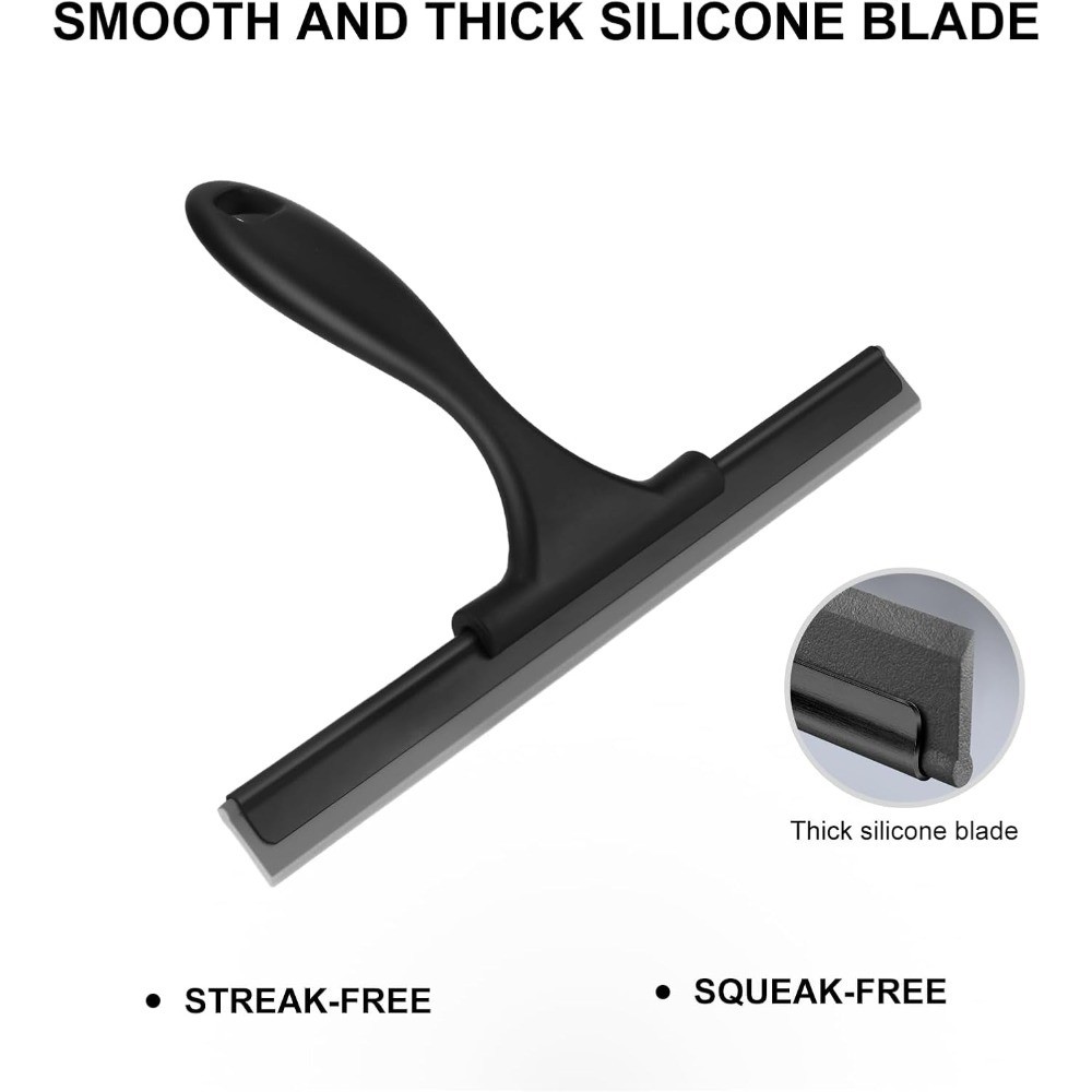 Stainless Steel Shower Squeegee for Glass Doors and Windows Tile Walls Mirror