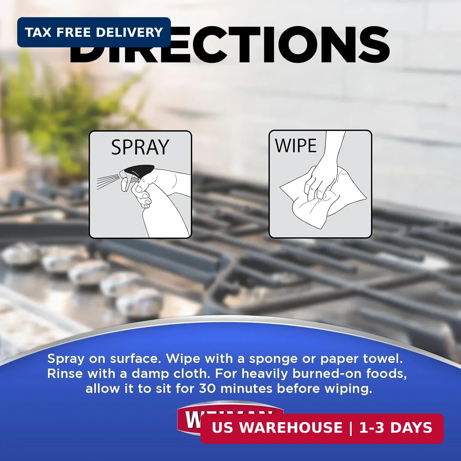 Weiman Gas Range Cleaner and Degreaser, Single, Lemon, 1 Count