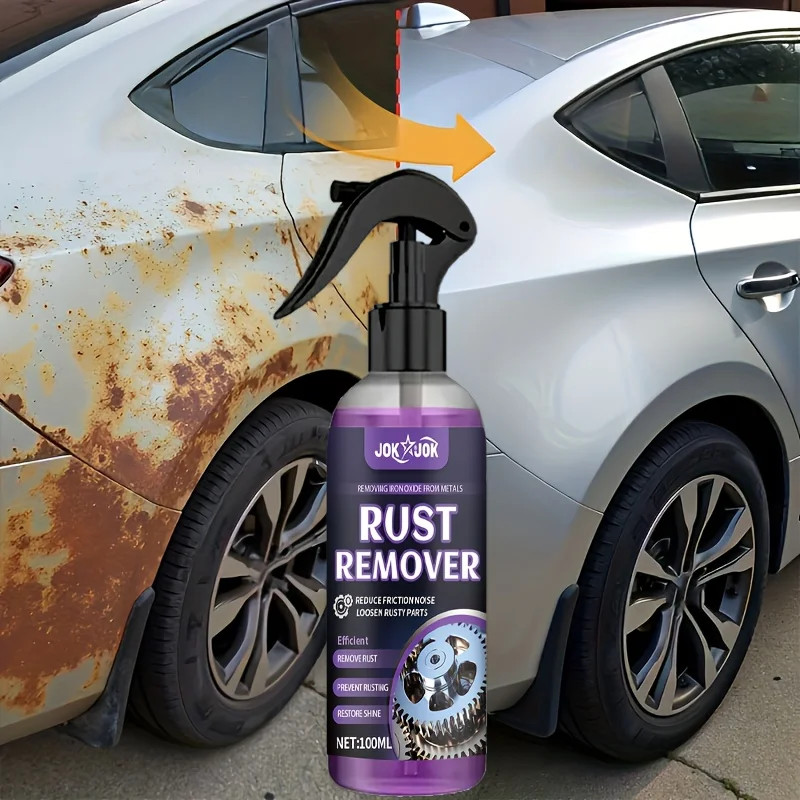 Automotive Metal Rust Remover Spray 3.4 oz Chrome Oxide Removal Paint Repair