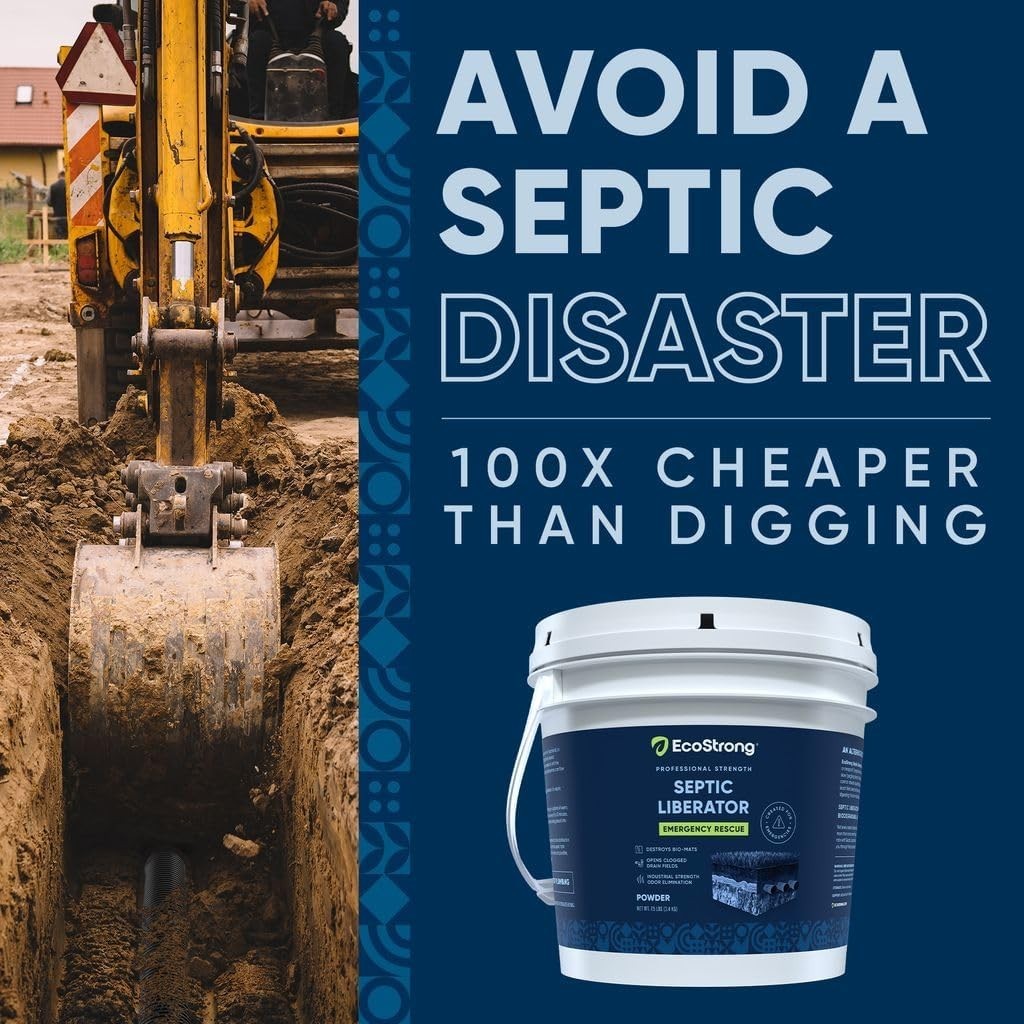 Septic Tank Shock Treatment | Enzyme Septic Safe |Clears Leach & Drain Field…