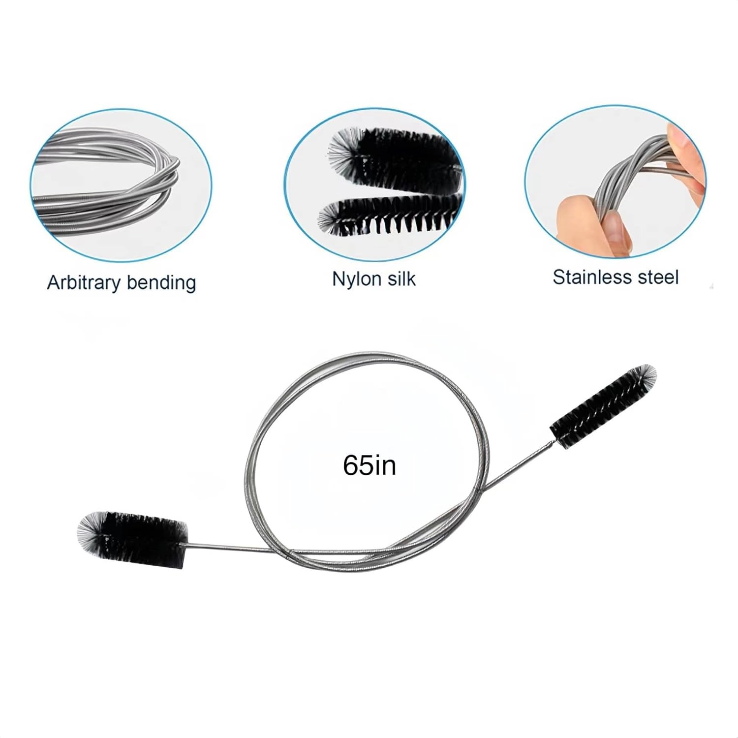 Flexible Drain Brush St Cleaner Set, Nylon Cleaner Double Ended Elastic