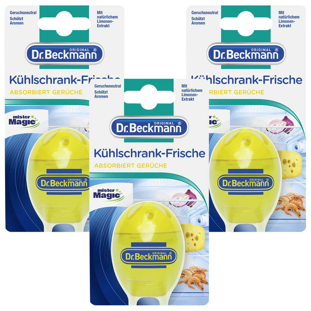 3X 40G Dr. Beckmann Refrigerator Fresh Lime Extract Absorbs Odors
