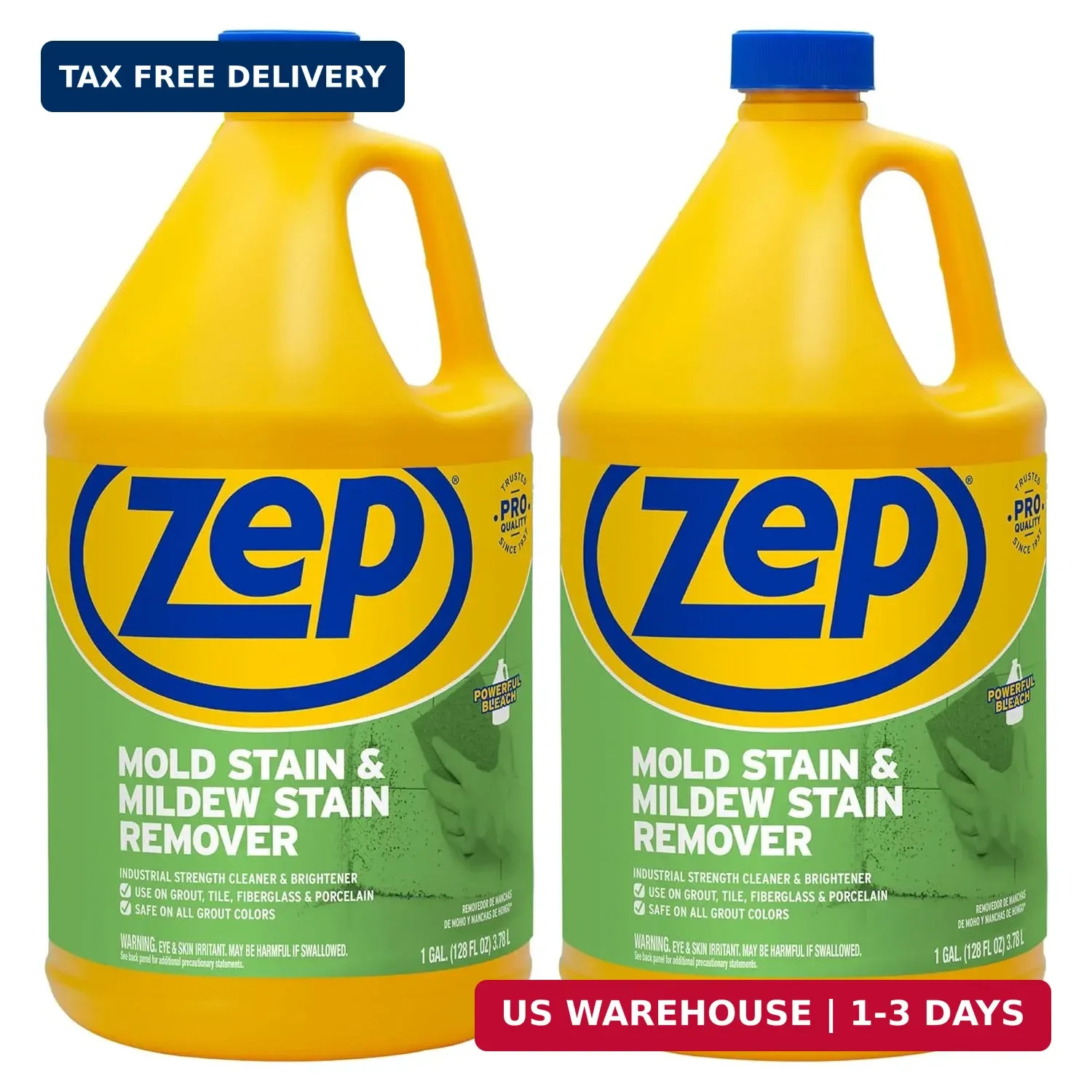 Zep Mold Stain and Mildew Stain Remover 1 Gallon (Case of 2) ZUMILDEW128 – Profe