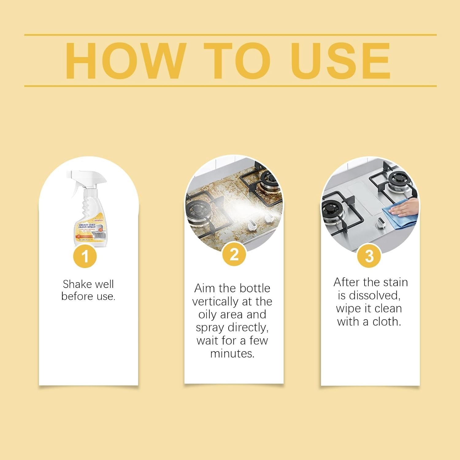 Degreaser Cleaner Heavy Duty, Kitchen Cleaner, All Purpose Stain Removal Cleaner