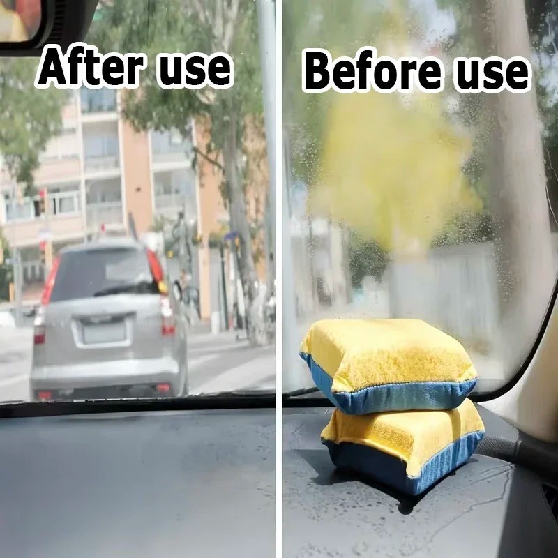Car Cleaning Brush Double Sided Velvet Sponge Window Glass Kitchen Outdoor Clean