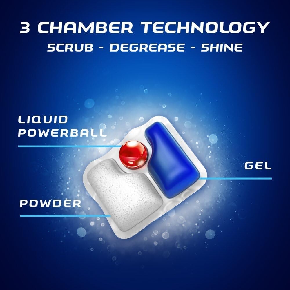 2 Finish Powerball 5.2 Oz Quantum Clean Shine 12×2=24 Tabs Dishwasher Detergent