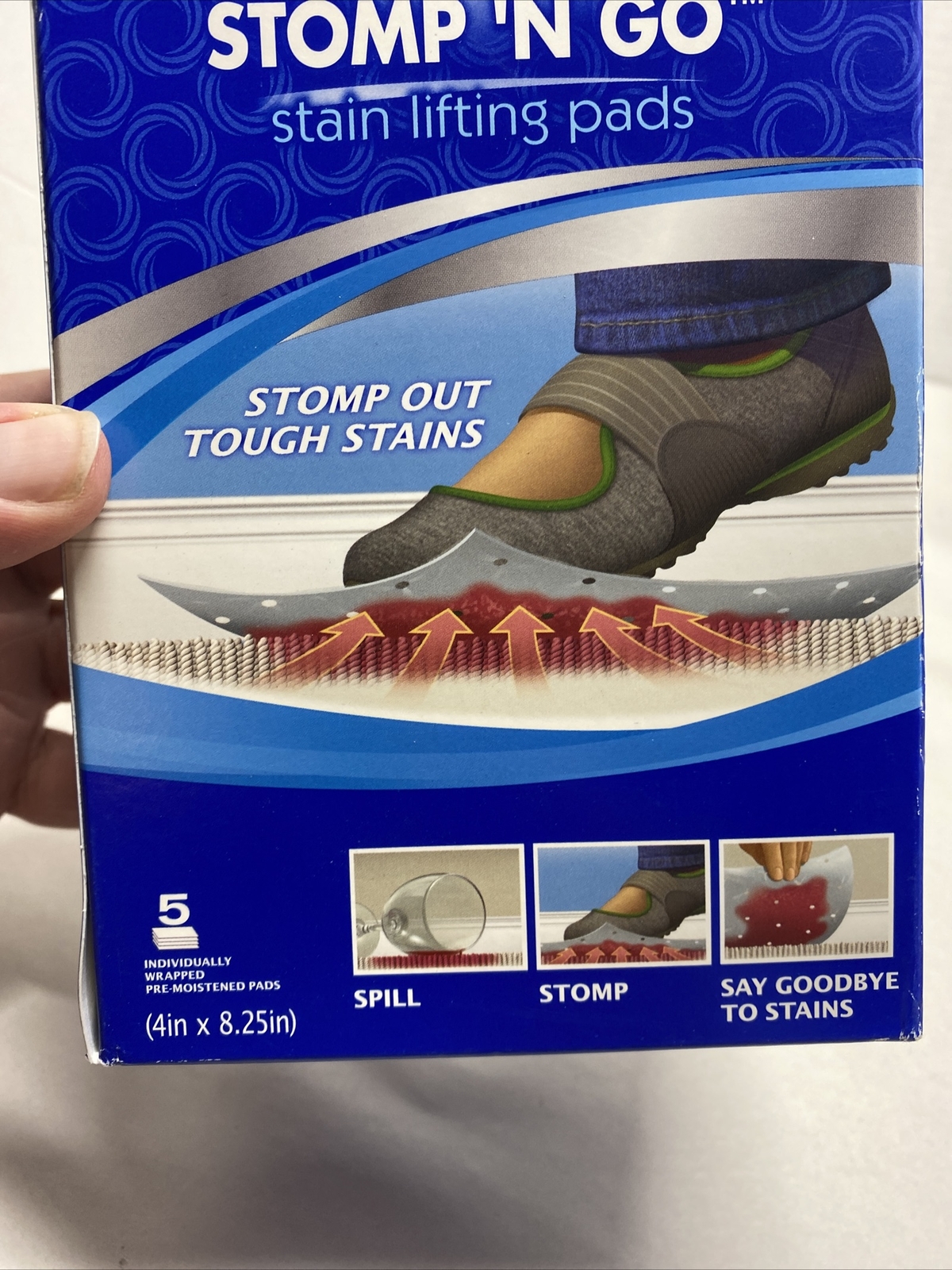 Bissell Stomp ‘N’ Go Stain Lifting Pads Pre-moistened 5 Total Pads NEW