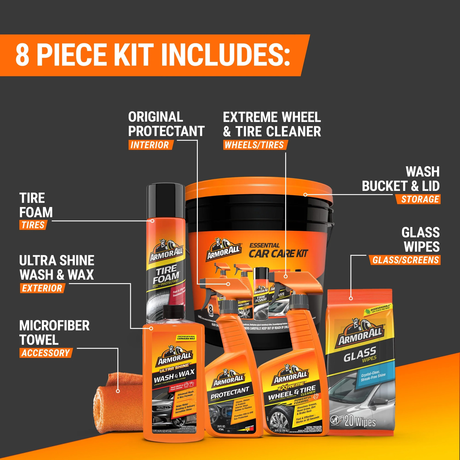 Car Detailing Cleaning Kit Set