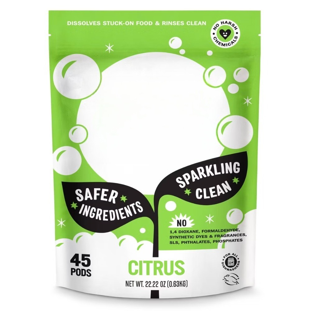Suds Dishwasher Detergent Pods – Citrus – 45ct: Dye-Free, Paraben-Free
