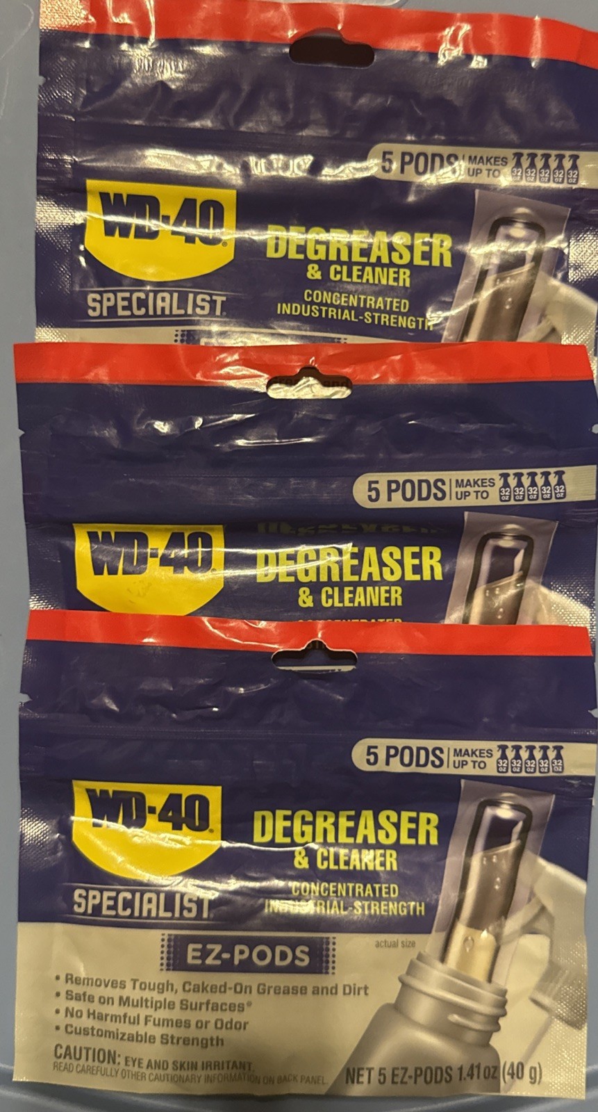 WD40 Degreaser Cleaner EZ PODS Multi Surface Cleaning Pack of 3