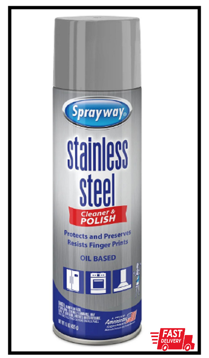 Sprayway Stainless Steel Cleaner and Polisher (15 oz, 6 pk.), SEALED