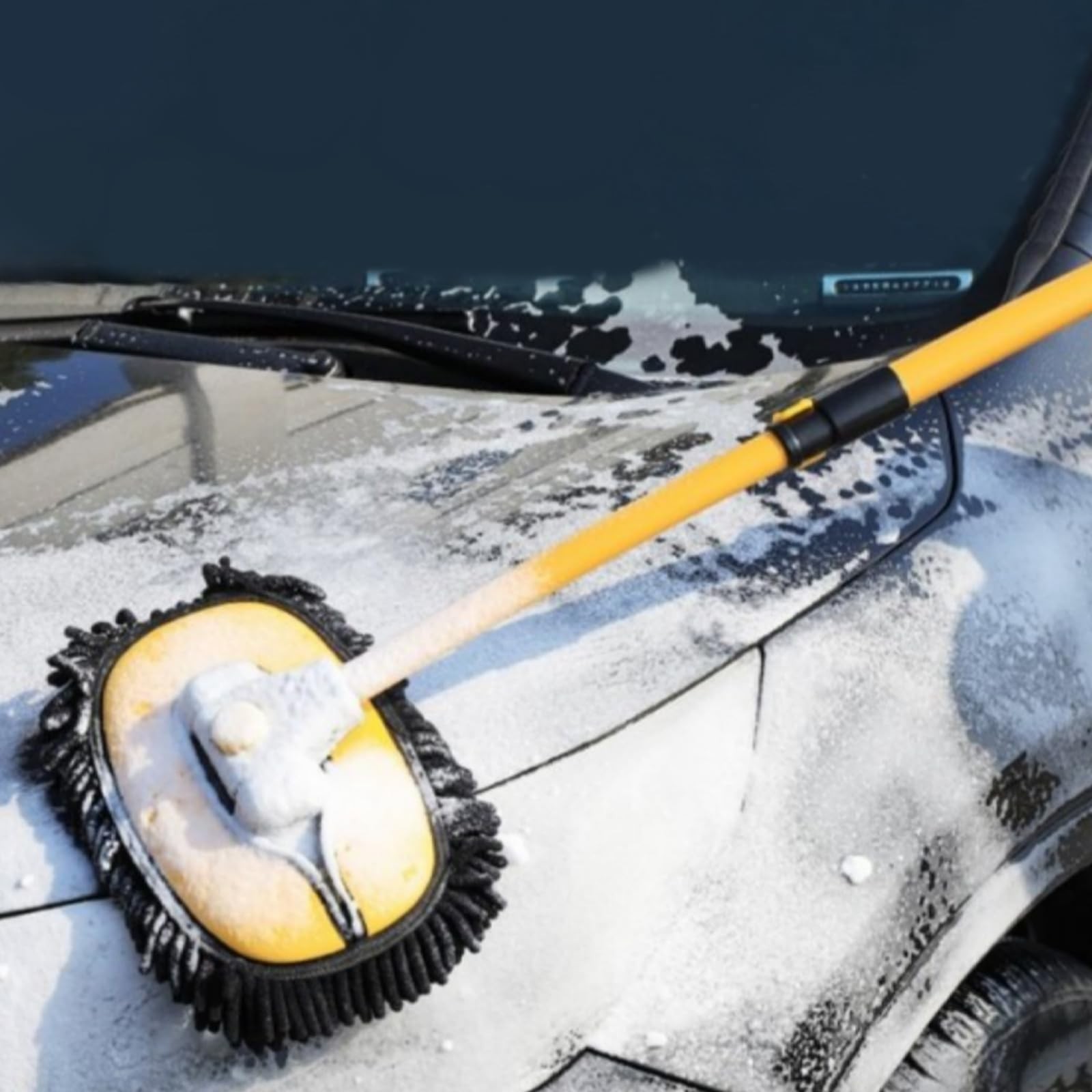 NEZENO 57″ Retractable Chenille Microfiber Car Wash Brush Kit Auto RV Boat