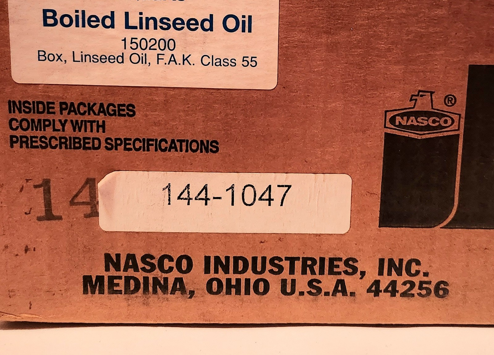 Vintage NASCO Boiled Linseed Oil (1-Quart) New/Old Stock – Factory Sealed (1995)