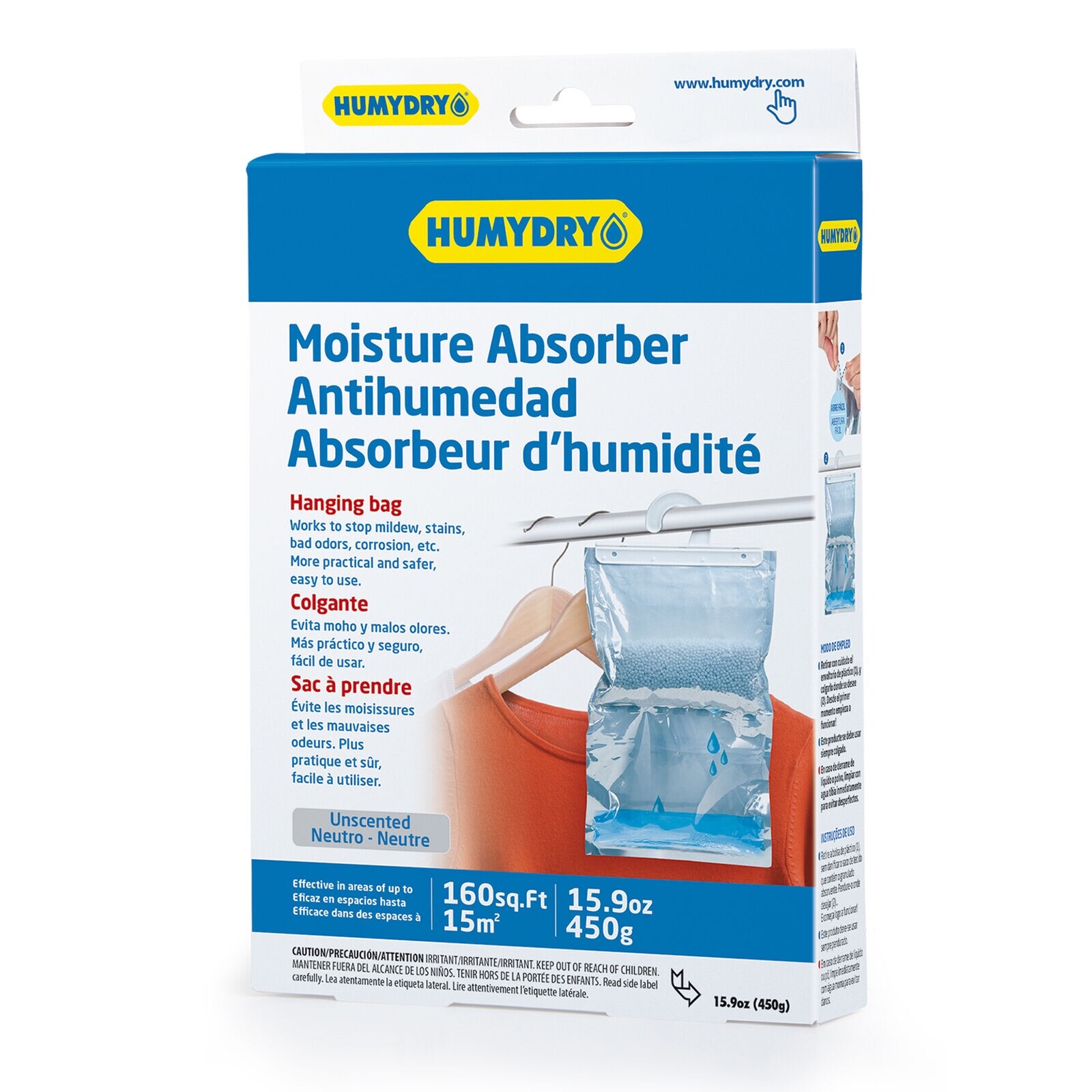 HUMYDRY USA40600C12 Natural Hanging Recyclable Moisture Absorber 15.9 oz. 3 pack