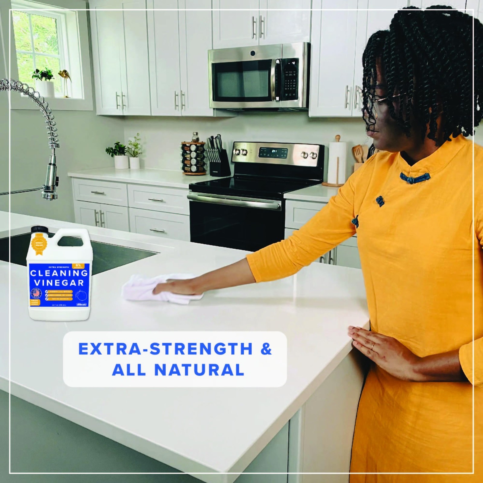 Extra Strength Cleaning Vinegar 6% – 32 oz Lemon Scent, All-Natural, Non-Toxic C