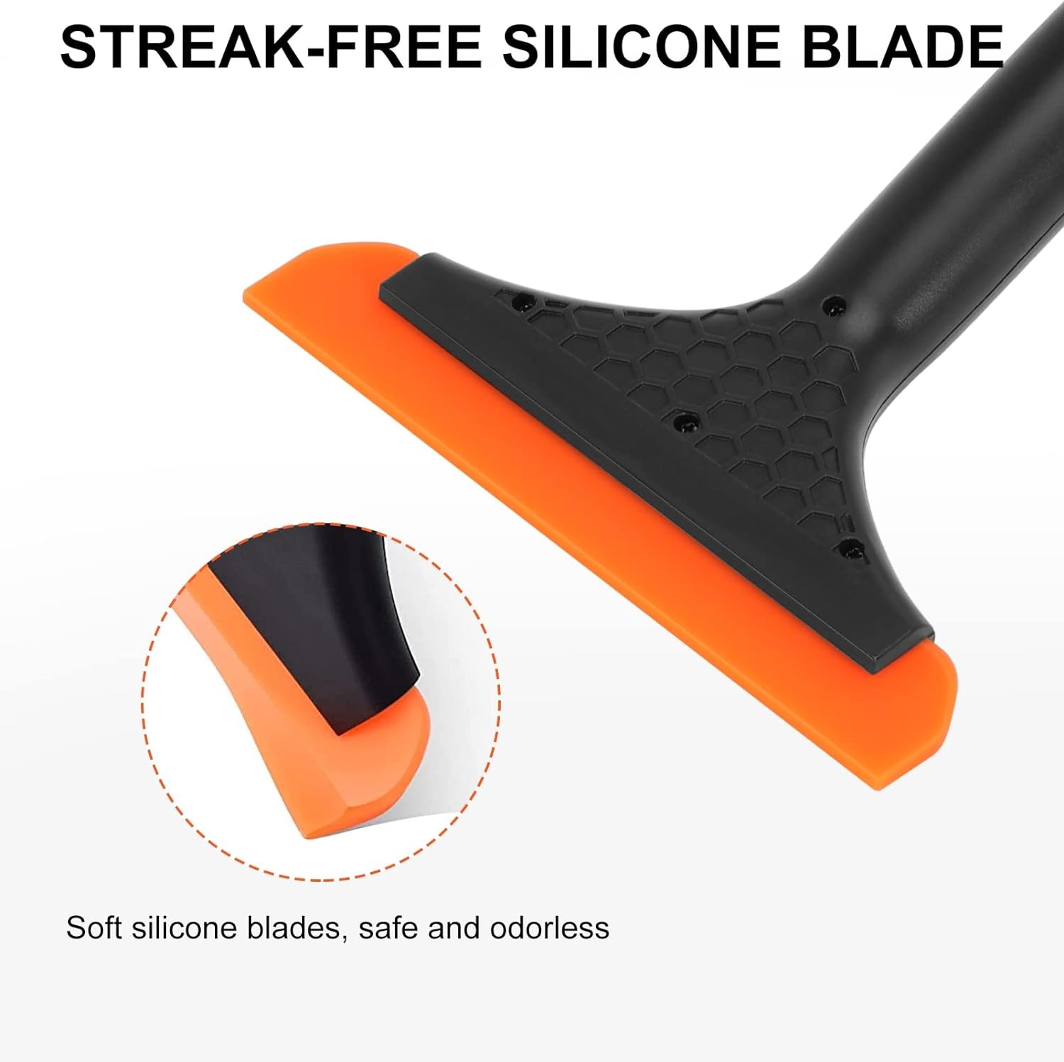 Small Silicone Window Squeegee 5.9 Inch Car Windshield Blade Squeegee, 2 Pack