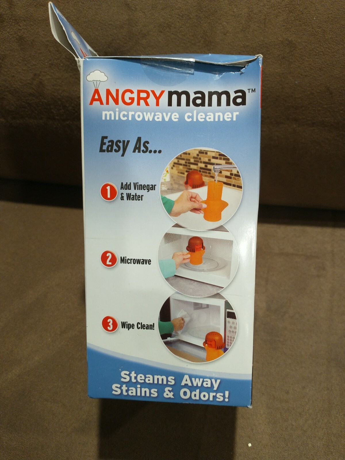 Angry Mama Easy Microwave Steam Stains & Odors Cleaner Cleanser Funny Gift