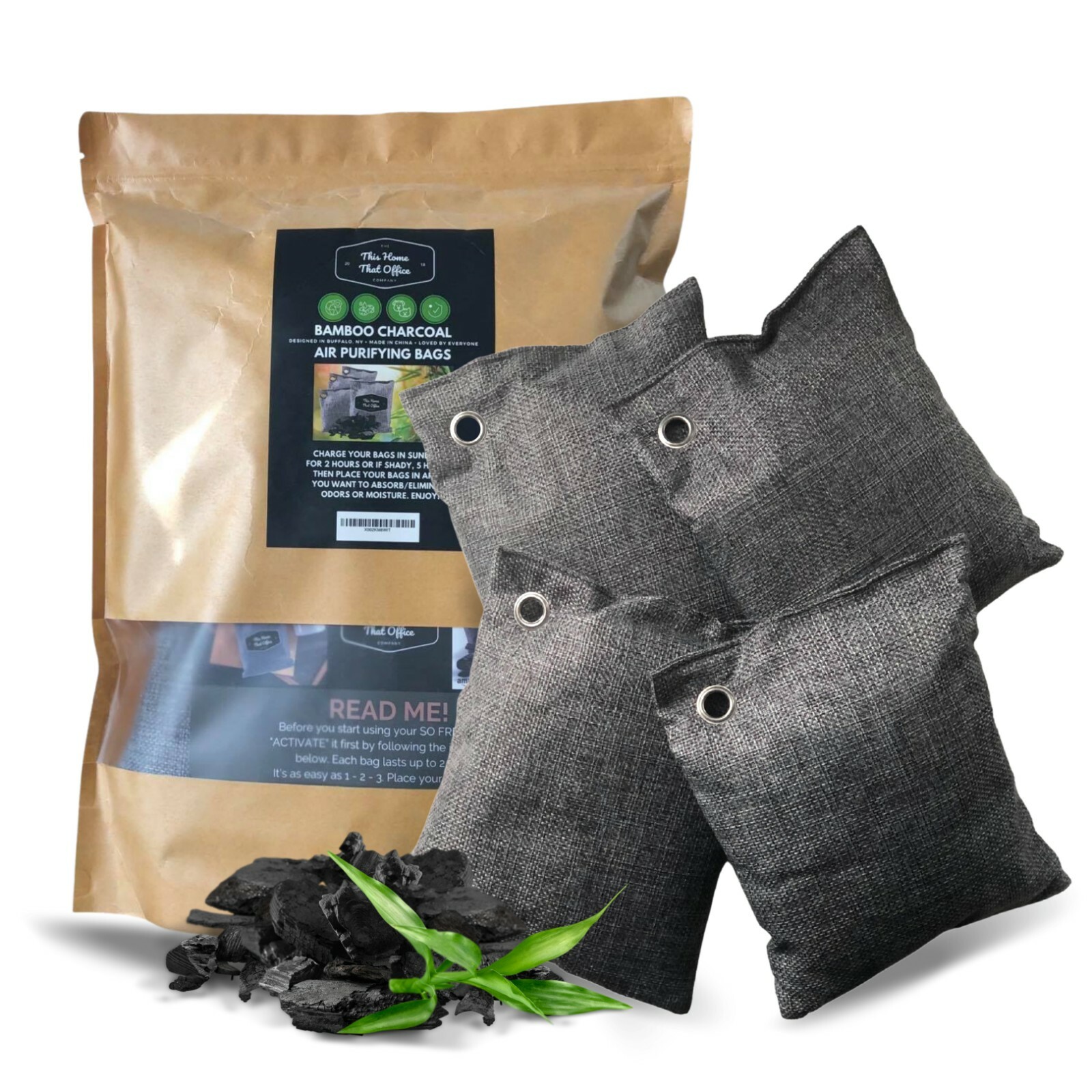 Bamboo Charcoal Odor Eliminating Bags – Pack of 4 – 200 grams – Brand NEW