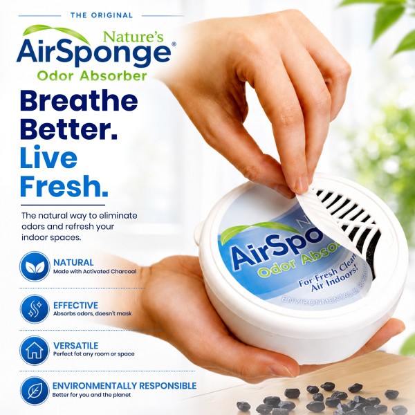 Nature’s Air Sponge Odor Absorber Activated Charcoal Gel, 227 g
