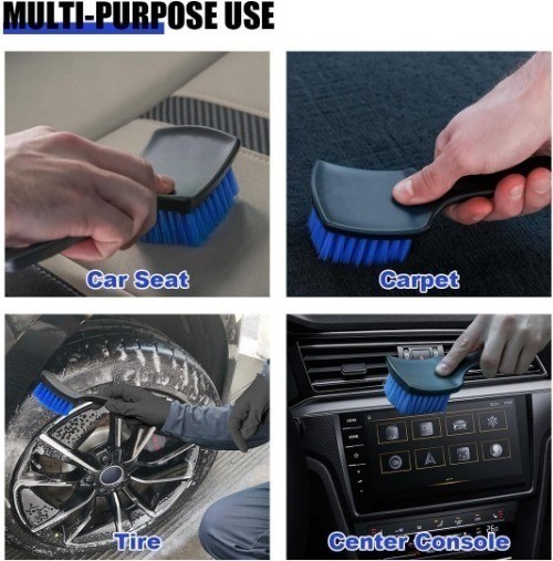 8.3×2.5 Inch Carpet Cleaning Brush, Scrub Brush for Floor Mats, Ca Color: Blue