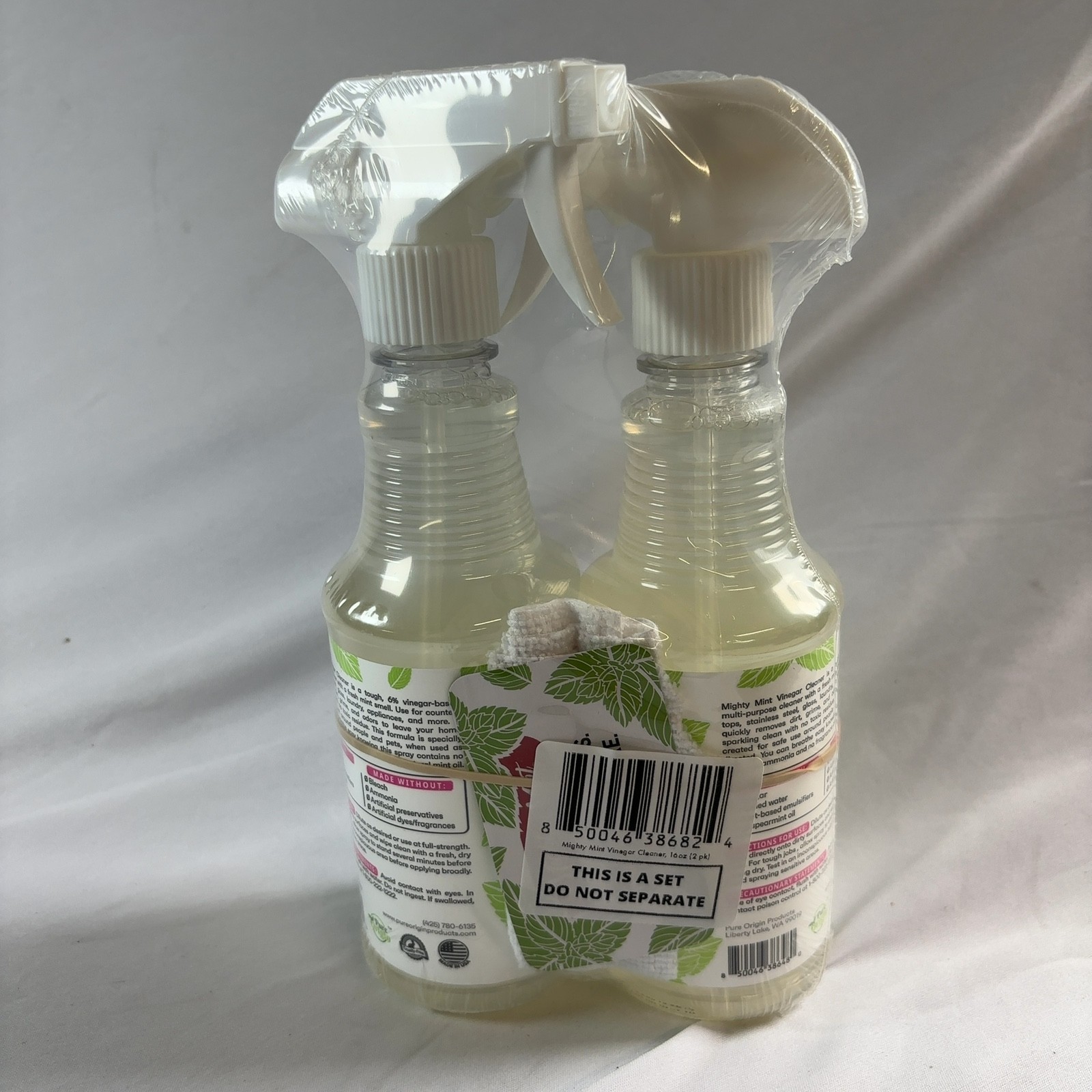 Leafy Spirits Co. Mint Vinegar Cleaner Set of 2, 16 fl oz Spray Bottles