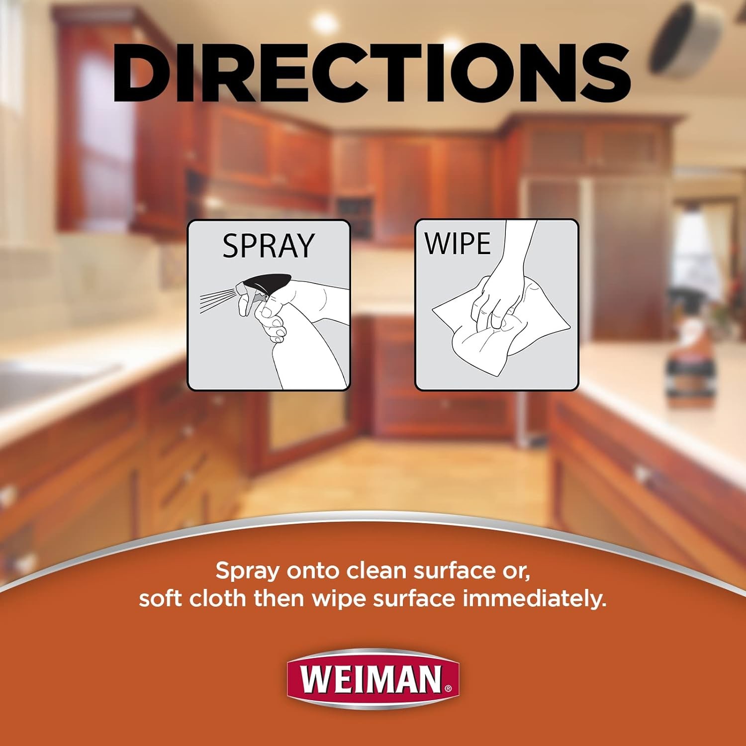 Cabinet & Wood Clean & Shine Spray – Furniture Kitchen Cabinets Baseboard & Trim