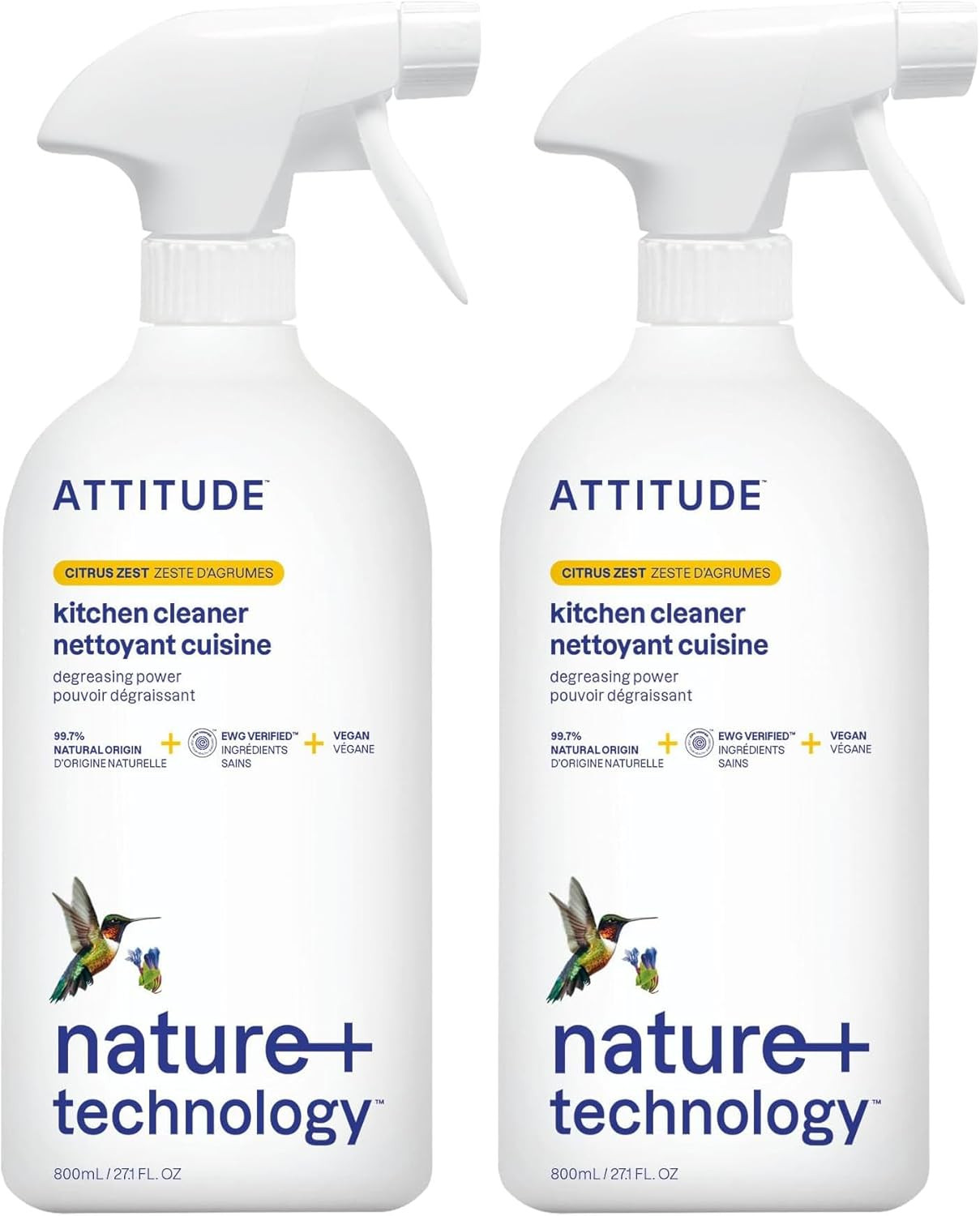 ATTITUDE Kitchen Cleaner Spray, EWG Verified, Degreaser Spray to Cut Grease & Gr