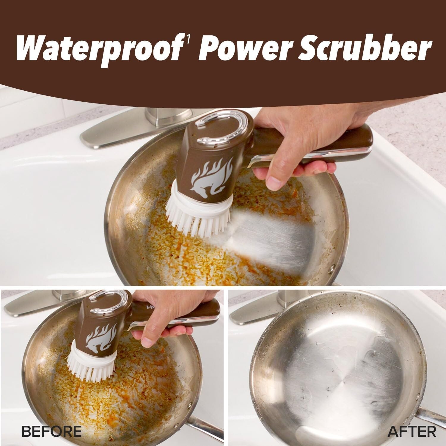 Versatile Horsepower Scrubber: 350 RPM Electric Cleaner for Indoor & Outdoor Use