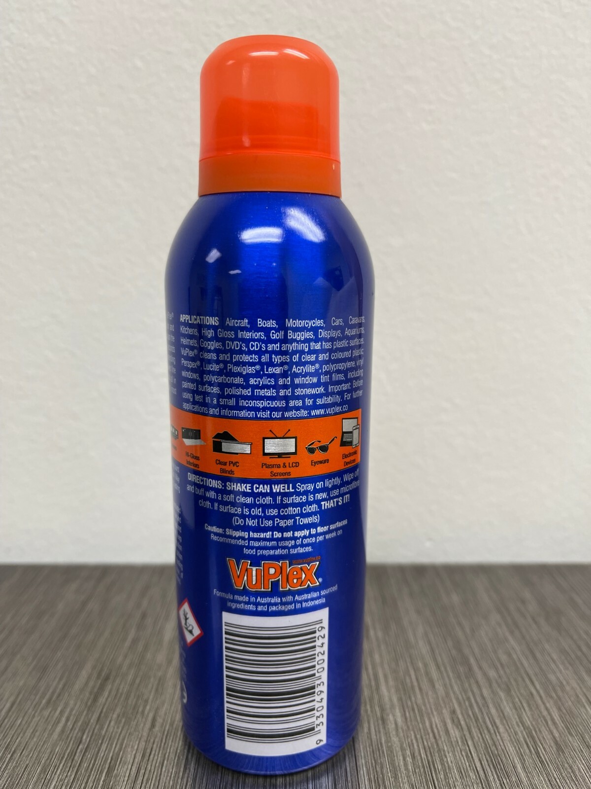 VuPlex Plastic Cleaner & Anti Static Polish 13.2oz LARGE CAN – Ships From USA