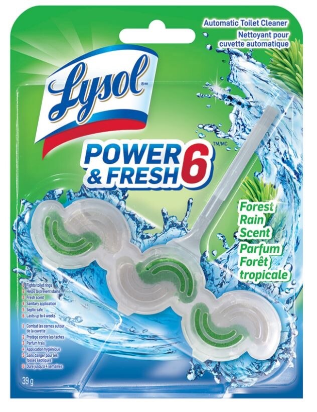 Lysol Automatic Toilet Cleaner Power & Fresh 6 Forest Rain Scent/ 1 Unit 1.37oz